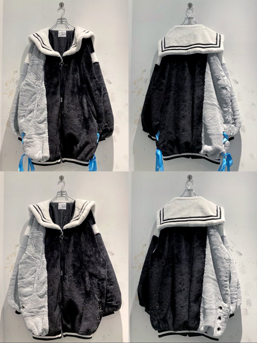 KMK セパレートロゴ刺繍/レースアップ2WAYリボンナナメ切替ファー