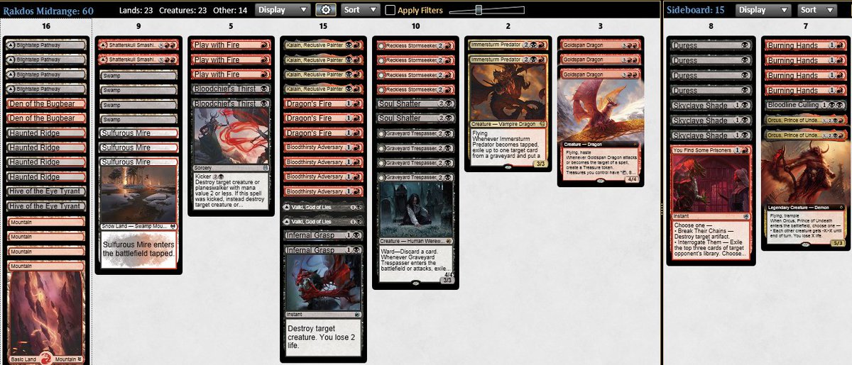 MtgSapoa's tweet photo. I'm sorry I won the standard challenge. This is rakdos champagne
GW midrange😡🤗🤗
GW midrange🤗🤗
BW Aggro😡🤗🤗
Gruul aggro🤗😡🤗
Bant midrange🤗🤗
Gruul werewolves😡😡
Monogreen😡😡
BW aggro🤗🤗
Gruul werewolves😡🤗🤗
Monogreen🤗😡🤗
@fireshoes
@PoisonMTG
#UpThePoisons https://t.co/rNCVmUmoiy