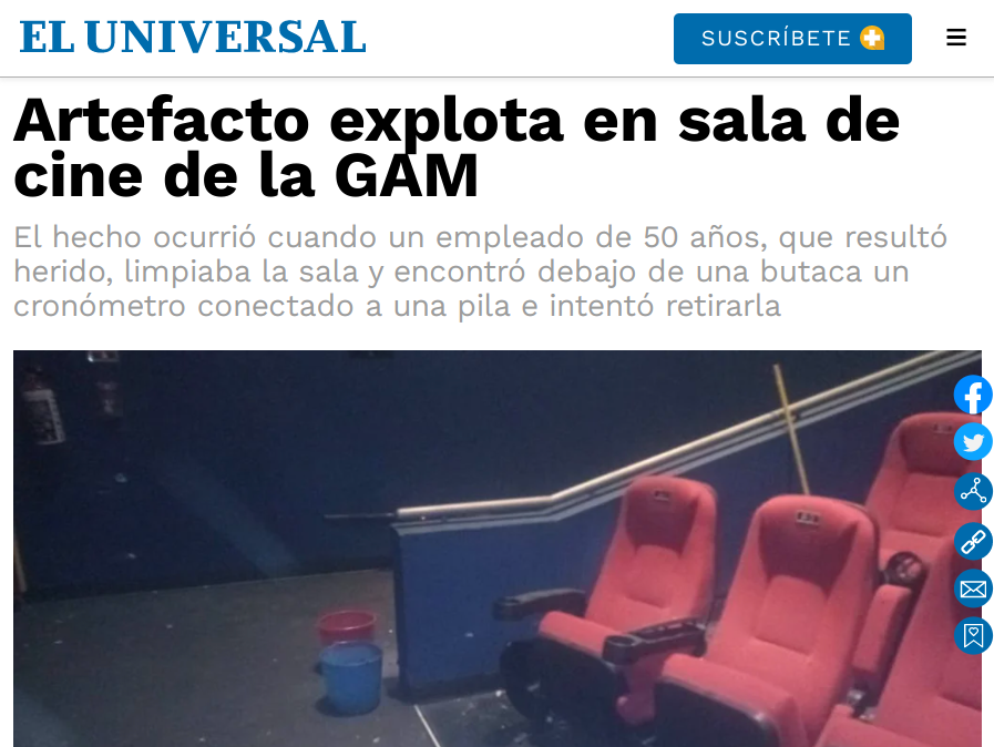 DobleUppercut's tweet photo. Cada cierto tiempo vienen a vender la amenaza del terrorismo en México. Como si en un país de 100 asesinatos al día tuvieran que ponerse creativos con bombas. Y como si las bombas asustaran más que los miles de sicarios armados que están por todo México. https://t.co/SvkmWzgZxS