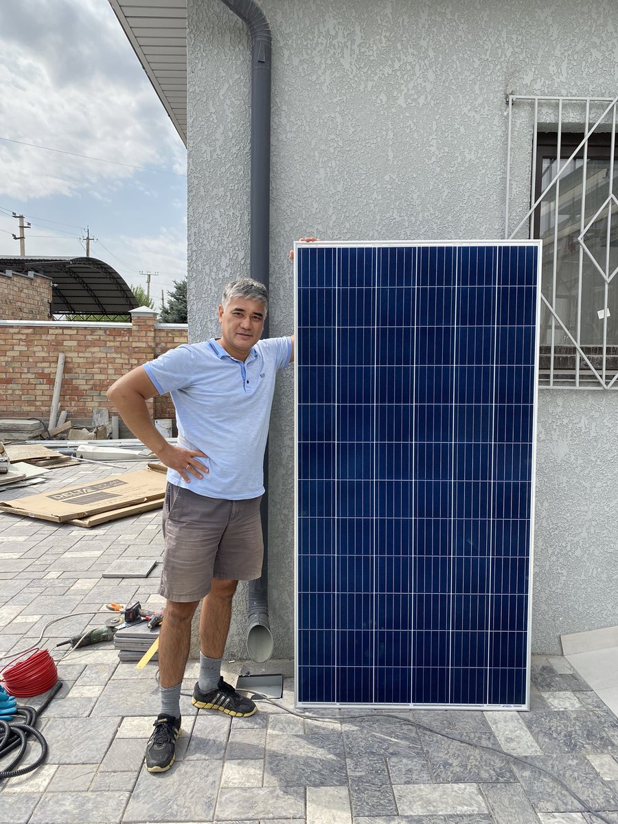 ermekn_kg's tweet image. Всех с днём предпринимателя, а я в этот день начал установку солнечных панелей к себе дом.
Будем стремиться к энергонезависимости 🙂