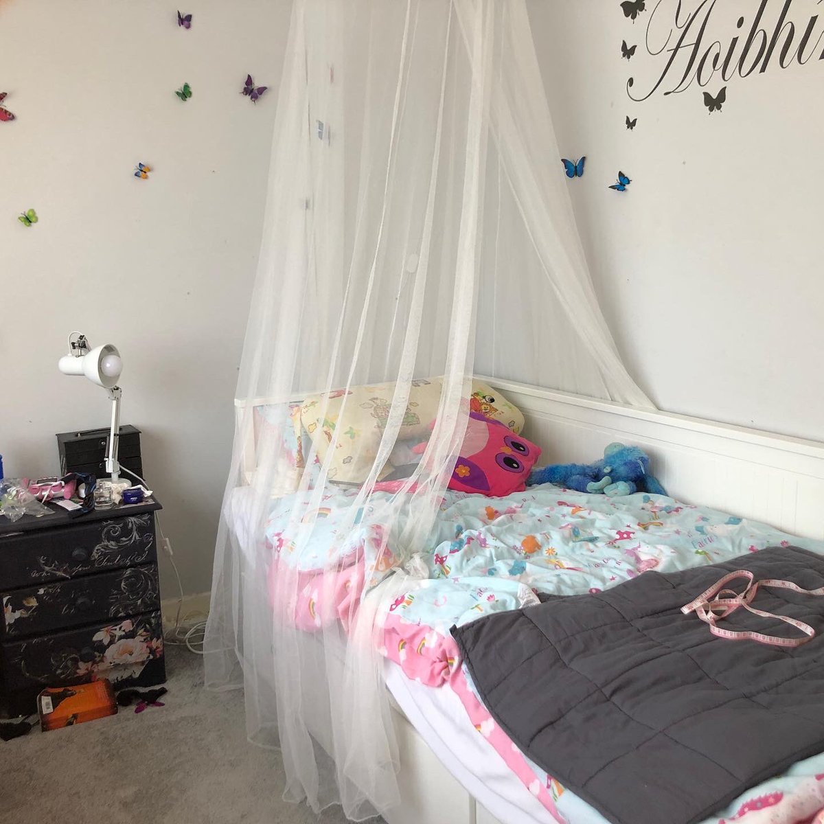 master_the_mind's tweet image. I finished making/assembling my daughters new daybed. Three drawers underneath for storage and put it to become a double bed for sleepovers! #princessroom