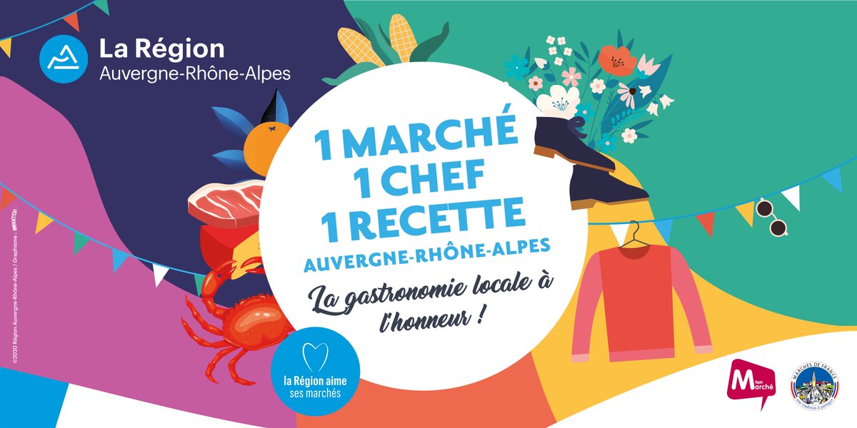 ‼️[OPÉRATION RÉGIONALE]👩‍🍳

Inscrivez votre marché à l’opération régionale «1 Marché, 1 Chef, 1 Recette»  du 20/9 au 1/10 ! 

👉mtonmarche.com/page/6-1-march…

Avec le soutien de la Région <a href="/auvergnerhalpes/">Auvergne-Rhône-Alpes</a>