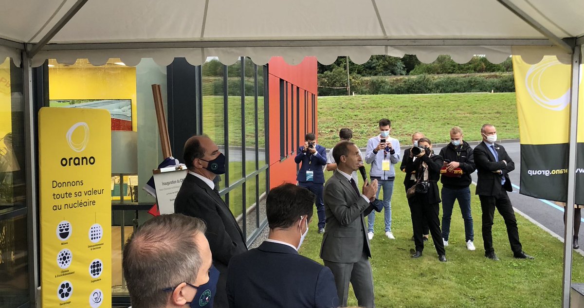 Le Premier Ministre Jean Castex a visité le Centre d’Innovation en Métallurgie Extractive <a href="/Oranogroup/">Orano Group</a> à Bessines-sur-Gartempe. « Nous avons besoin du #nucléaire pour la transition écologique » 🇫🇷 !