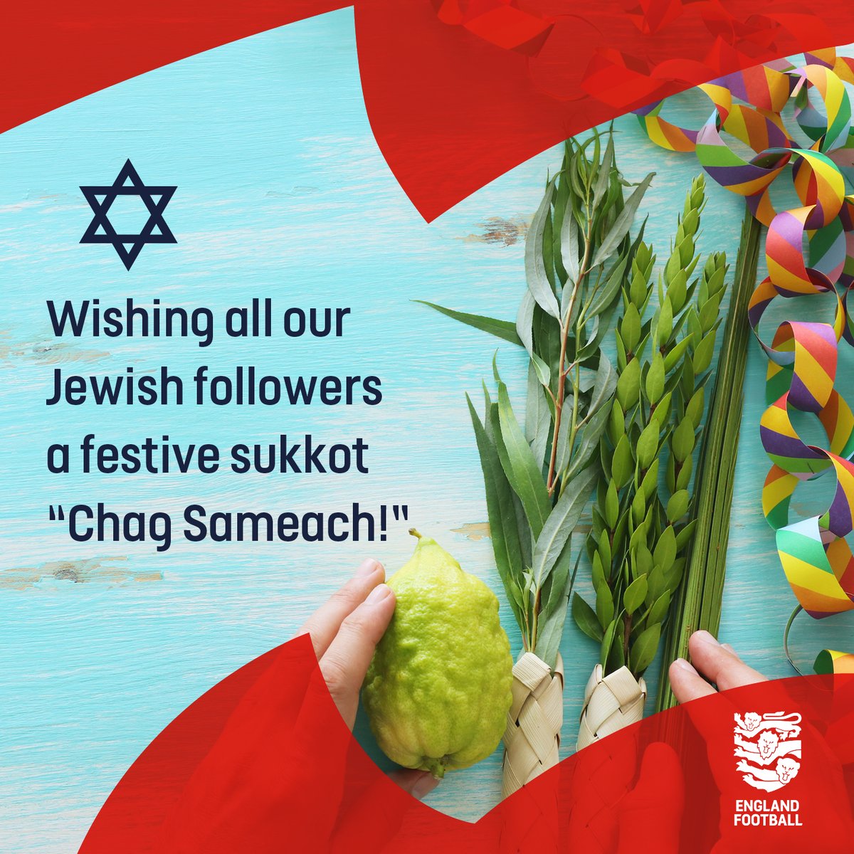 EnglandFootball's tweet photo. To all our Jewish followers, we wish you a festive sukkot. https://t.co/6avS6KhB35