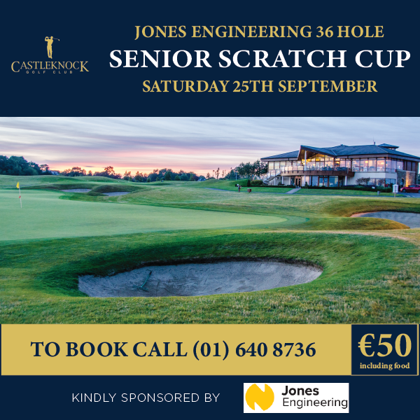 Castleknockgolf's tweet image. Today is the LAST DAY to register for our Jones Engineering Senior Scratch Cup!

⛳️ 36 Holes
⛳️ Handicap  &amp;lt; 3
⛳️ Soup and sandwiches between rounds

📆 Deadline for booking Tuesday, September 20th

#SeniorScratchCup #CastelknockGC #JonesEngineering