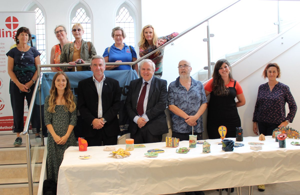 Thank you @RobertSyms for joining us,@BCPCouncil and the lovely people who took part in the All Fired Up! project in Poole last Friday. All Fired Up! celebrates Poole's ceramics heritage, part of the High Streets Heritage Action Zone. @DorsetBlind @CarersDorset @BPCollege