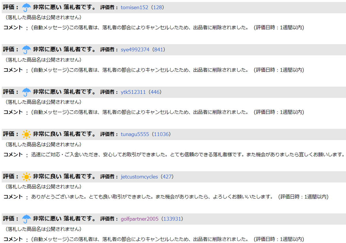 ファルコンまつばら ゴルフクラブの製造 販売が本業です キャンプ場は趣味です On Twitter 先日のヤフオクでの悪い評価ばかりの人 ヤフオク で代理購入した商品を韓国に輸出する業者さんでした 欧米からの代理購入の業者さんはレスポンスも良く 話が通じる業者