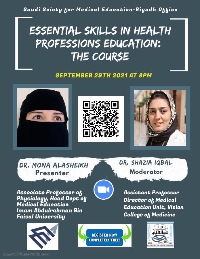 Mededu_IAF's tweet photo. Faculty Development the Essentials @Med_iau @UOD_EDU_SA @mohe_sa #webinar #faculty_development https://t.co/RLf6ORLepl