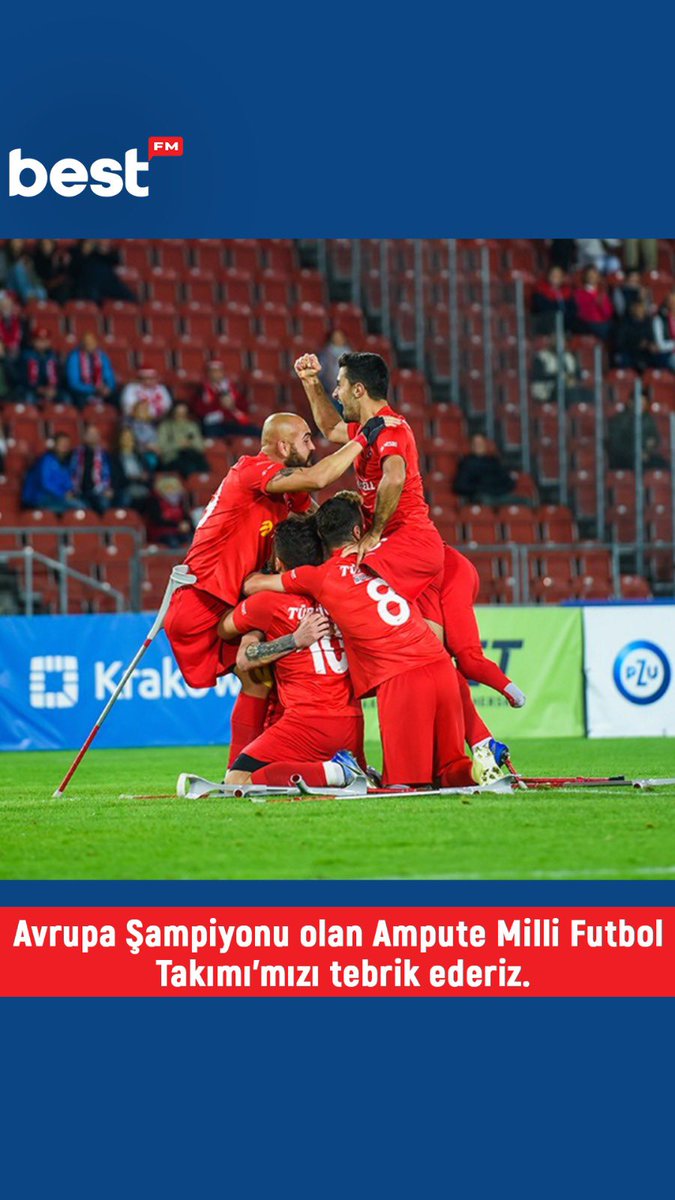 Avrupa Şampiyonu olan Ampute Milli Futbol Takımı'mızı tebrik ederiz.
#AmputeMilliFutbolTakımı