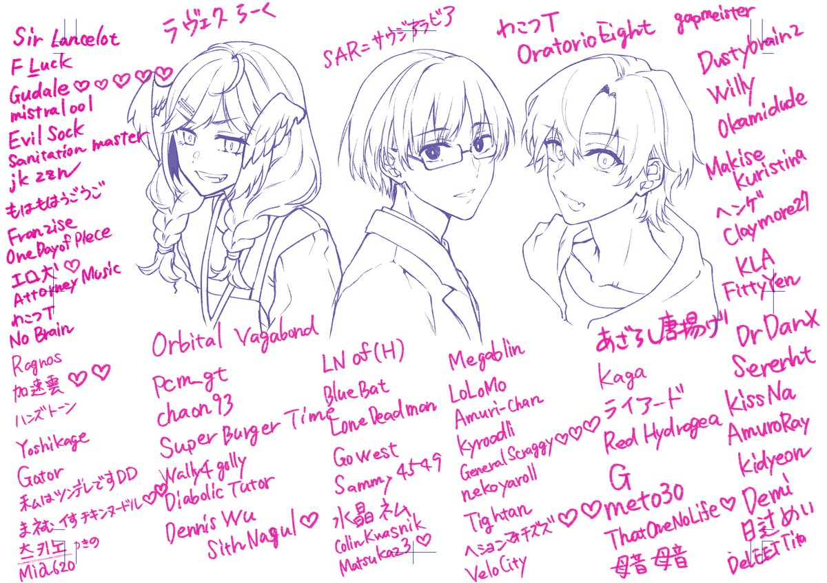 配信終わりました、ありがとうございました!Thank you for coming!
今日はいろんなVtuberさんや友達がたくさんチャットに現れたけど何が起こっていたんだろうlol
スパチャしてくれたみんなのお名前で画面が埋まってしまった!大感謝🙏✨だけどSAVE YOUR MONEY,PLZ! #ぽちまる生 