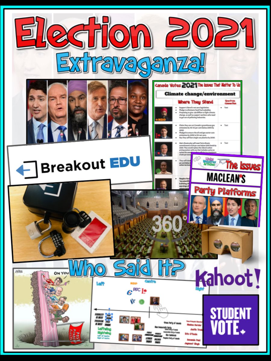 Recommending that the <a href="/MYclassroomSK/">Wascana Plains 7/8</a> crew come with their #Election2021 day game faces on tomorrow! It’s going to be an #ElectionDay Extravaganza! <a href="/WascanaPlains/">Ecole Wascana Plains</a>

<a href="/breakoutEDU/">Breakout EDU</a> <a href="/GetKahoot/">Follow @Kahoot</a> <a href="/CIVIX_Canada/">CIVIX Canada (EN)</a>  <a href="/GoogleForEdu/">Google for Education</a> <a href="/OurCommons/">House of Commons</a> #Googlecardboard #skpoli #yqr #sask #cdnpoli