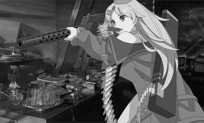 匿名さんからのpixivリクエスト絵です。
ご依頼ありがとうございます!
(まさかのリクエストで映画の中のドルフロ。。!)

博士の異常な愛情(1964)のM1919
M1919 in Dr.Strangelove(1964)
닥터 스트레인지러브(1964)의 M1919

#ドルフロ #소녀전선 #GirlsFrontline #M1919 #映画の中のドルフロ 