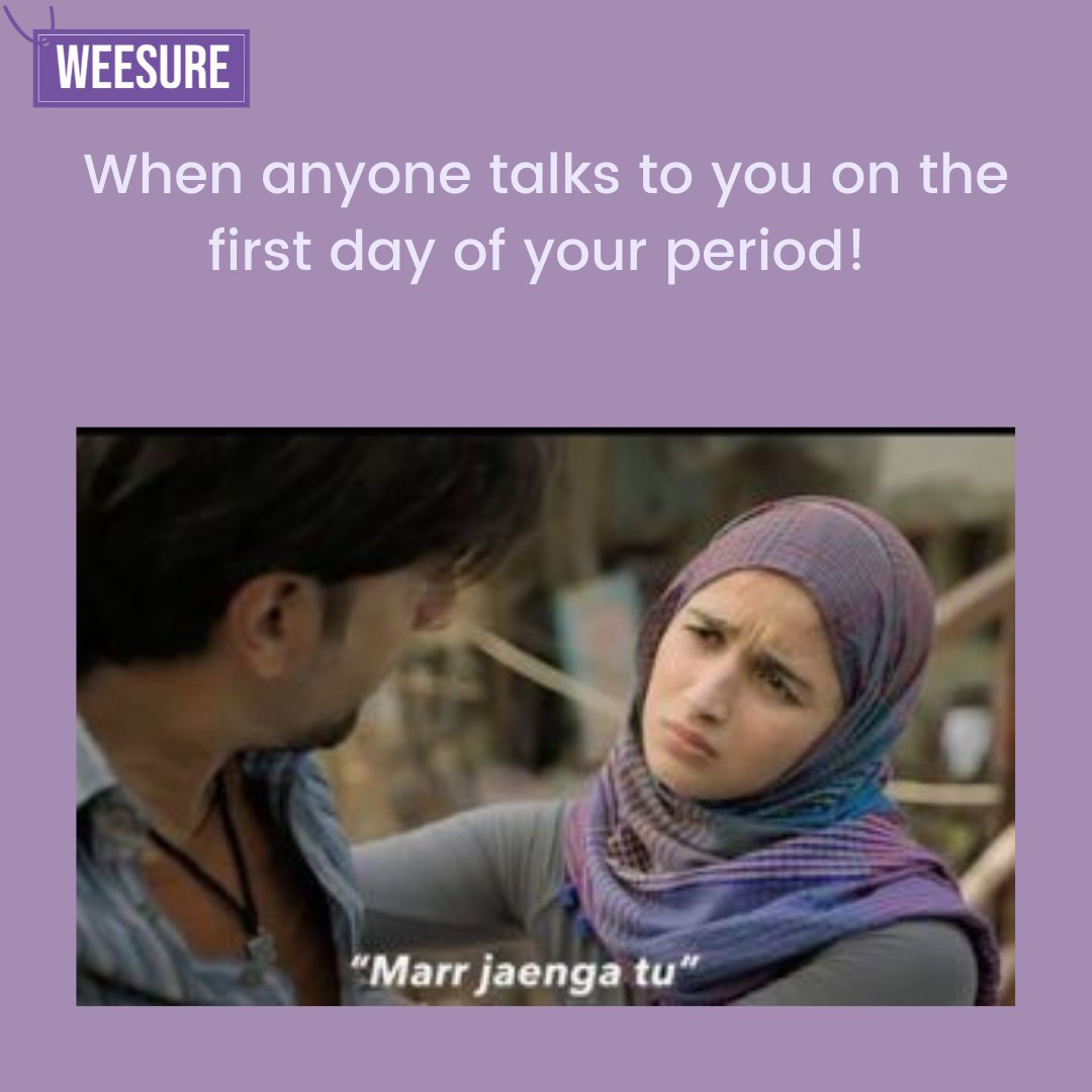 getweesure's tweet photo. Some days are better than others, don't judge us!
.
.
.
#justperiodthings #yeswebleed #menstruationmatters #menstrualawareness #peoplewhomenstruate #women #girls #lol #funny #weesure #carryyourhygiene #aliabhatt #ranveersingh #gullyboy #periodfriendly #periodpain #periodcramps https://t.co/QcGB0fM84g