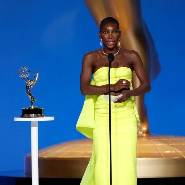 How it started                 How it’s going

Michaela Coel is making HISTORY! Winning an Emmmy for Best Writing in a Television Limited Series or Movie for ‘I May Destroy You’ AND being the first Black woman to win this award 💐💜