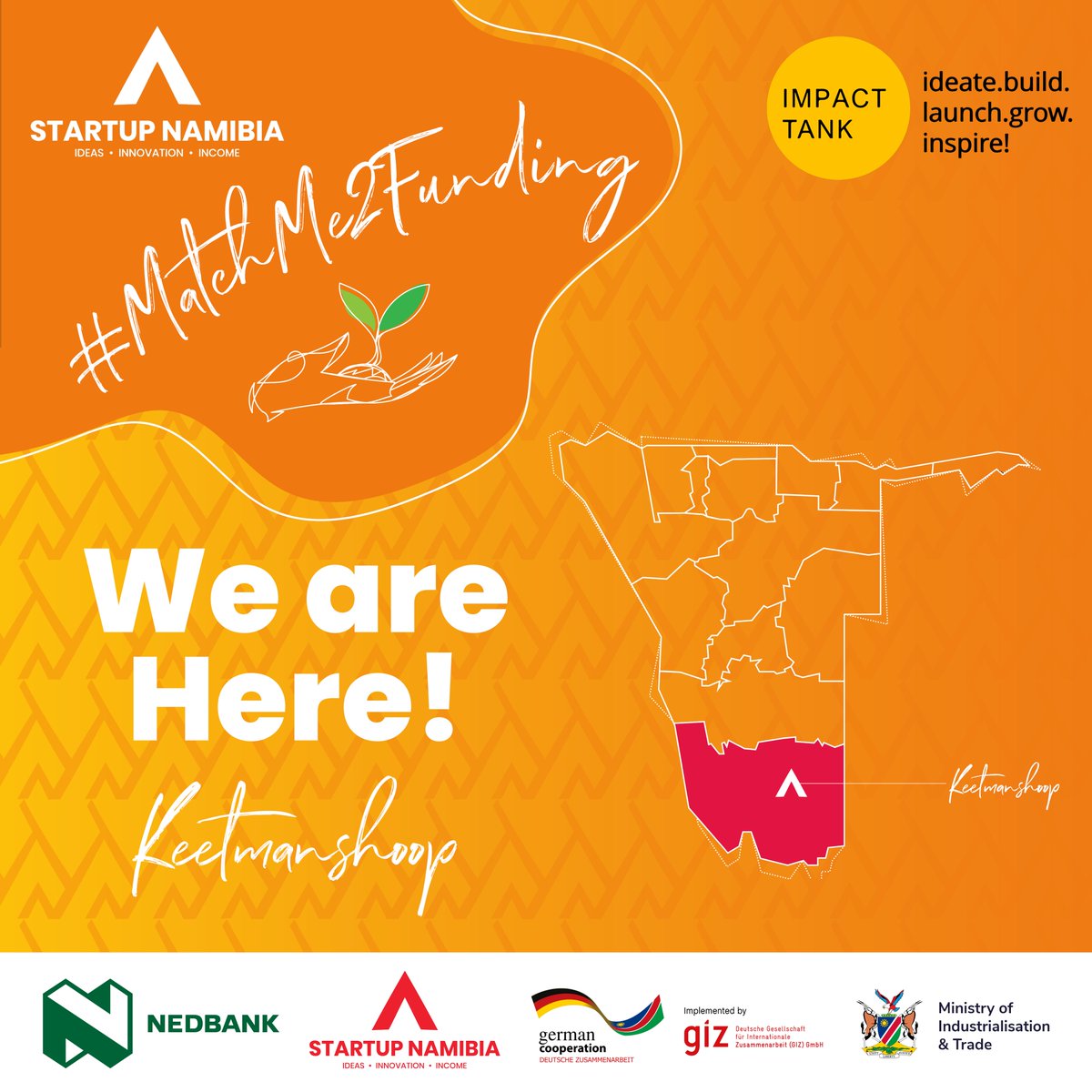 startupnam's tweet photo. We are actively choosing to change the future one business idea at a time.
Let’s get you matched!
#startupnamibia #impacttank #MatchME2Funding #entrepreneurship #Namibia https://t.co/giMX6udB98