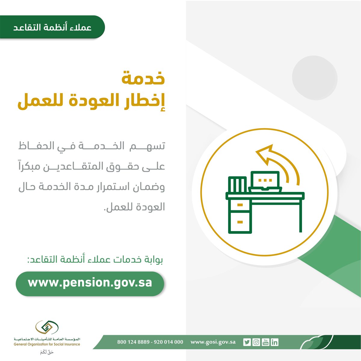 المؤسسة العامة للتأمينات الاجتماعية Pensionsa Twitter