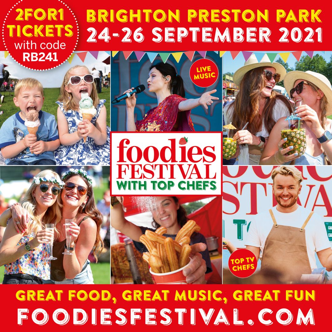 RestaurantsBrighton.co.uk/Jobs (@resbrightonjobs) on Twitter photo The <a href="/foodiesfestival/">Foodies Festival</a> is back!
Preston Park, 24 - 26 September
Get 241 weekend and single-day tickets with our code RB241.
Under 12s go free
restaurantsbrighton.co.uk/foodies-festiv… #FoodiesFestivalBrighton #FoodieWeekend #Foodie The <a href="/foodiesfestival/">Foodies Festival</a> is back!
Preston Park, 24 - 26 September
Get 241 weekend and single-day tickets with our code RB241.
Under 12s go free
restaurantsbrighton.co.uk/foodies-festiv… #FoodiesFestivalBrighton #FoodieWeekend #Foodie