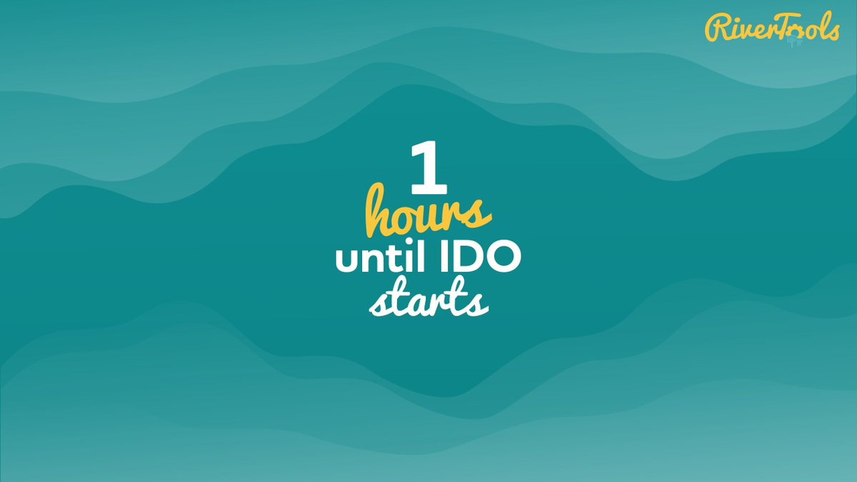 River_Tools's tweet photo. 1 hour to go!

IDO starts at 8:00 AM UTC on the 20th of September.

Contribute here: https://t.co/PzaqwNaesl

Guide from MoonPad team: https://t.co/oejbti4f0E

Our website: https://t.co/4heg8jCPFs

$TOOLS #Moonriver 
@MoonSwapDEX https://t.co/RfnbPOjCTT