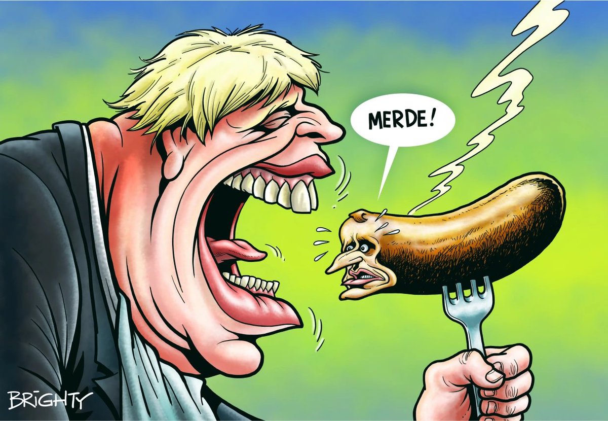 Brighty on the #Aukus military pact #BorisJohnson #EmanuelMacron  #NuclearSubmarines #SausageWars - political cartoon gallery in London original-political-cartoon.com