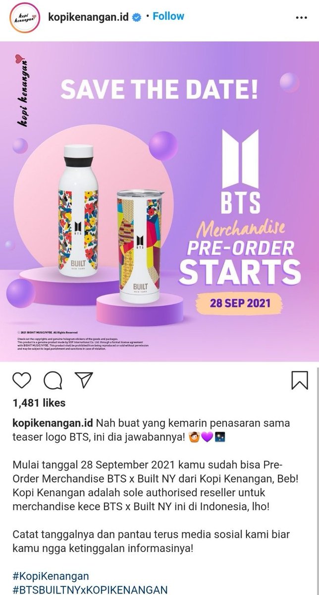 Kopi kenangan x bts