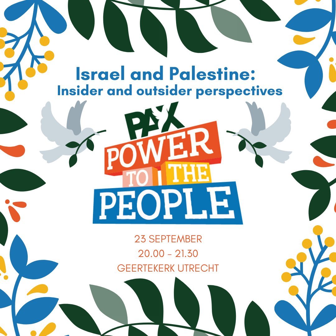 ThomasvgPAX's tweet photo. Nog 3 dagen tot het @PAXvoorvrede Power to the People evenement over Israël en Palestina. Voor meer info en kaartjes check onderstaande link of stuur me een DM. Met oa Raoul Heertje, @erellagras, @NizarRohana, @DerkWalters en @nnaTinNL. #Vredesweek 1/2 https://t.co/CEUTVY7S82 https://t.co/XjJOHYFPA5