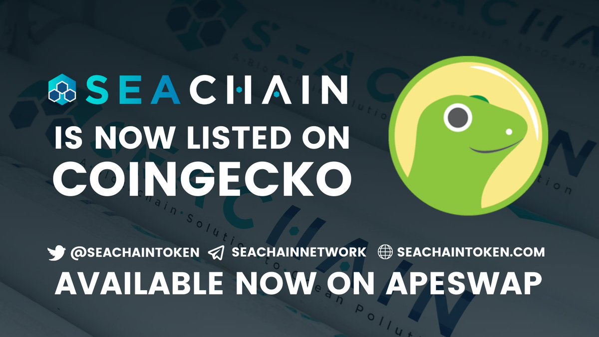 SeaChainToken's tweet photo. SeaChain Has Been Listed On @coingecko on Day 1!  
https://t.co/WUVO3fkJGu

Learn About SeaChain 🌊
https://t.co/Hs2nf5VnOv

Buy Now On ApeSwap 🦧
https://t.co/idCWtzzjo7

#SeaChain #SEACH $SEACH https://t.co/h4j8dk9V1f