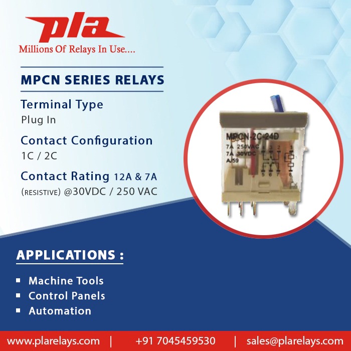 PlaRelays's tweet image. MPCN Series Relay
Contact Configuration
1C / 2 C
Contact Rating 
12A / 7A
@30 VDC / 250 VAC
plarelays.com
sales@plarelays.com

#plarelays #pluguinrelay #sip #dip #contact #configuration #mpcn #pac #pac80  #lpr100 #lpr #reedrelay #electric #electricalmarket #series