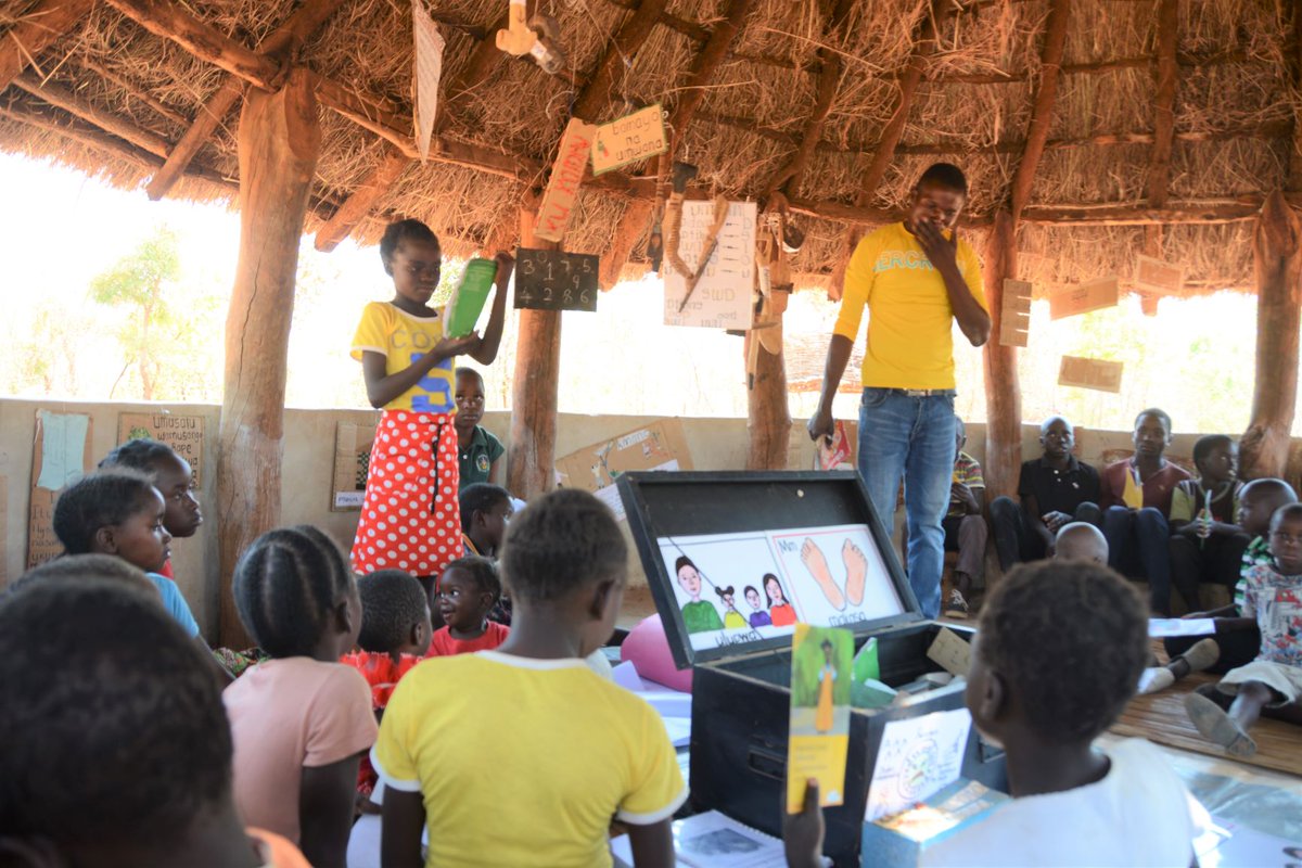 WorldVisionZamo's tweet photo. "Reading Camps have helped children to read and write, resulting in improved performance at school. The activities are also helping to protect children, especially the girls as they are kept busy with reading activities," says Clever, a Reading Camp Facilitator. 
#ZREAD #Literacy https://t.co/URZVLpXNep