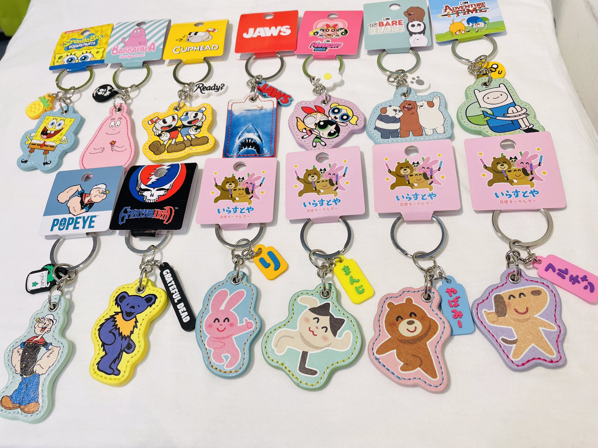 サンキューマートららぽーと海老名店 Sur Twitter 合皮キーホルダー スポンジ ボブ バーバパパ カップヘッド ジョーズ パワパフ ぼくらベアベアーズ アドベンチャータイム ポパイ グレイトフルデッド いらすとや 是非
