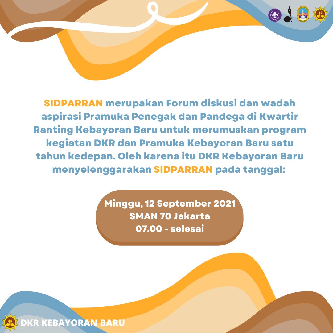 Dari pada bingung tidak ada kegiatan di pandemi saat ini, kami Dewan Kerja Ranting Kebayoran baru, mengajak kakak-kakak ikut berdiskusi 💡 tentang apa saja rencana kegiatan yang akan dilakukan oleh Pramuka Penegak-Pandega Kwartir Ranting Kebayoran Baru untuk satu tahun kedepan 🗂️