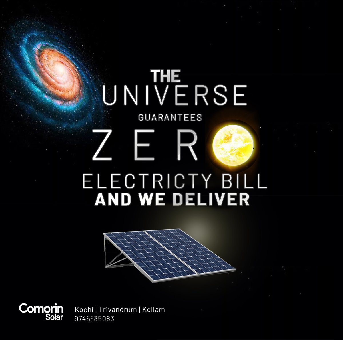 COMORINSOLAR1's tweet photo. Kerala's No 1 Solar Installation company promises you Zero Electricity Bill. And we never break our promise. Our strong customer base is the proof of our guaranteed performance.
#solarindia #solarkerala #comorinsolar #ongridsolar #ongrid #kseb_solar #kseb https://t.co/7YHqUqEEq8