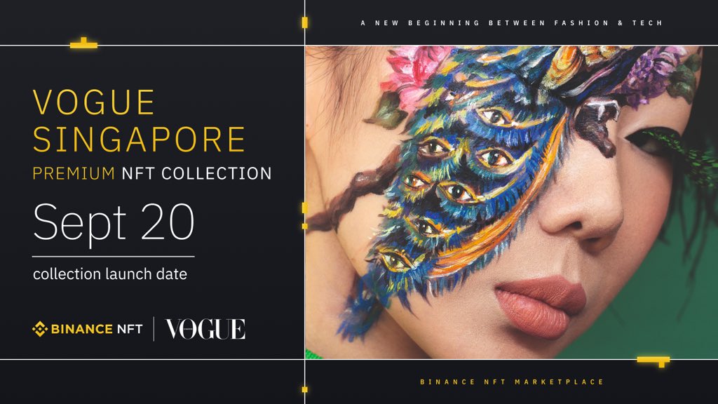binance's tweet image. #Binance NFT Launches Premium NFT Collection by @voguesingapore: Featuring NFTs from Balmain Paris &amp;amp; More

➡️ binance.com/en/support/ann…
