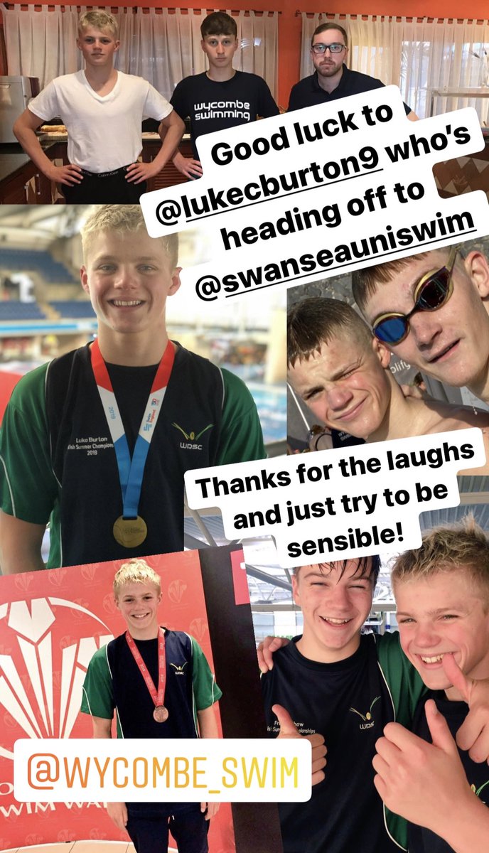 Good luck to these 3 (Luke I, Adel &amp; Luke B) as they all head off to Uni - well done on all that you’ve achieved at <a href="/Wycombe_Swim/">Wycombe Swimming</a> 🤩🥳