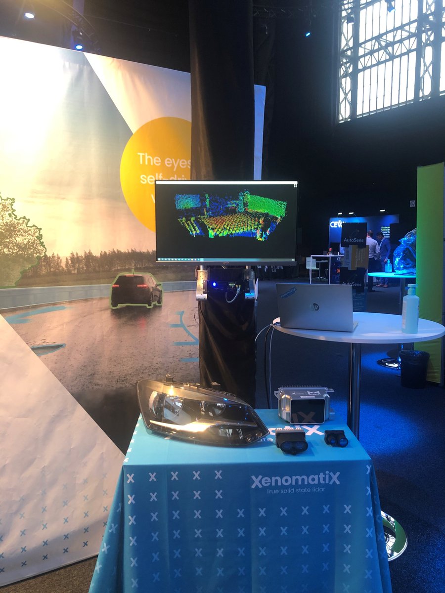 XenomatiX's tweet photo. Last week @AutoSens_ :
➡️live demo of #TrueSolidStateLidar
➡️presentation of X-Module at the @MarelliTech  booth https://t.co/TbiK51XRYG