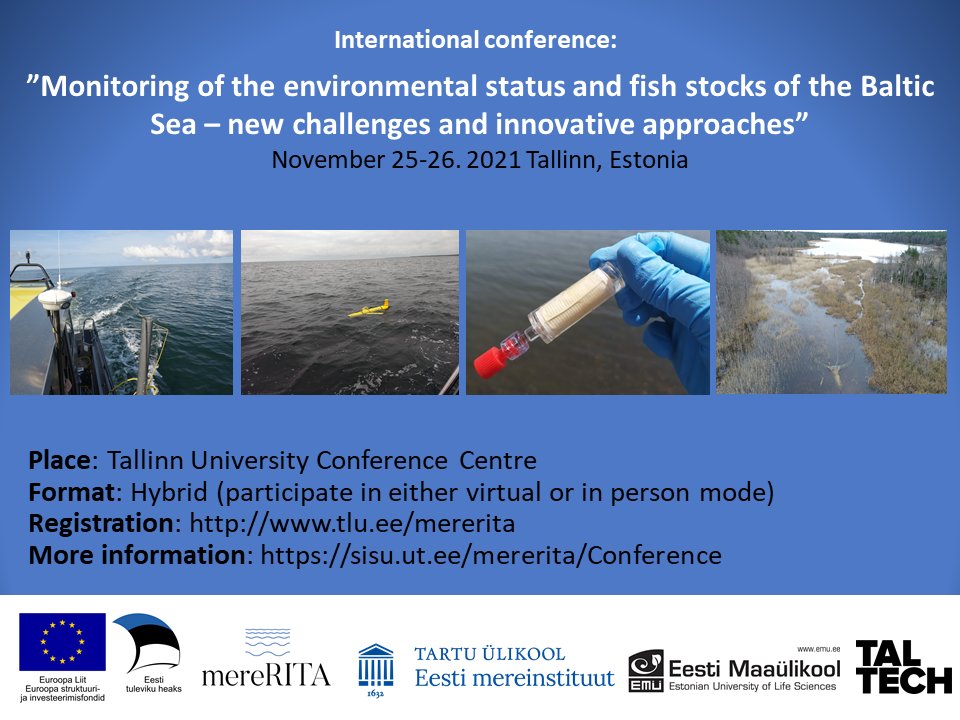 We are inviting participants and presentations to the conference dealing with different topics of assessment of the marine environment, assessment of the fish stocks and newly emerging problems and challenges in the coastal environment of the Baltic Sea