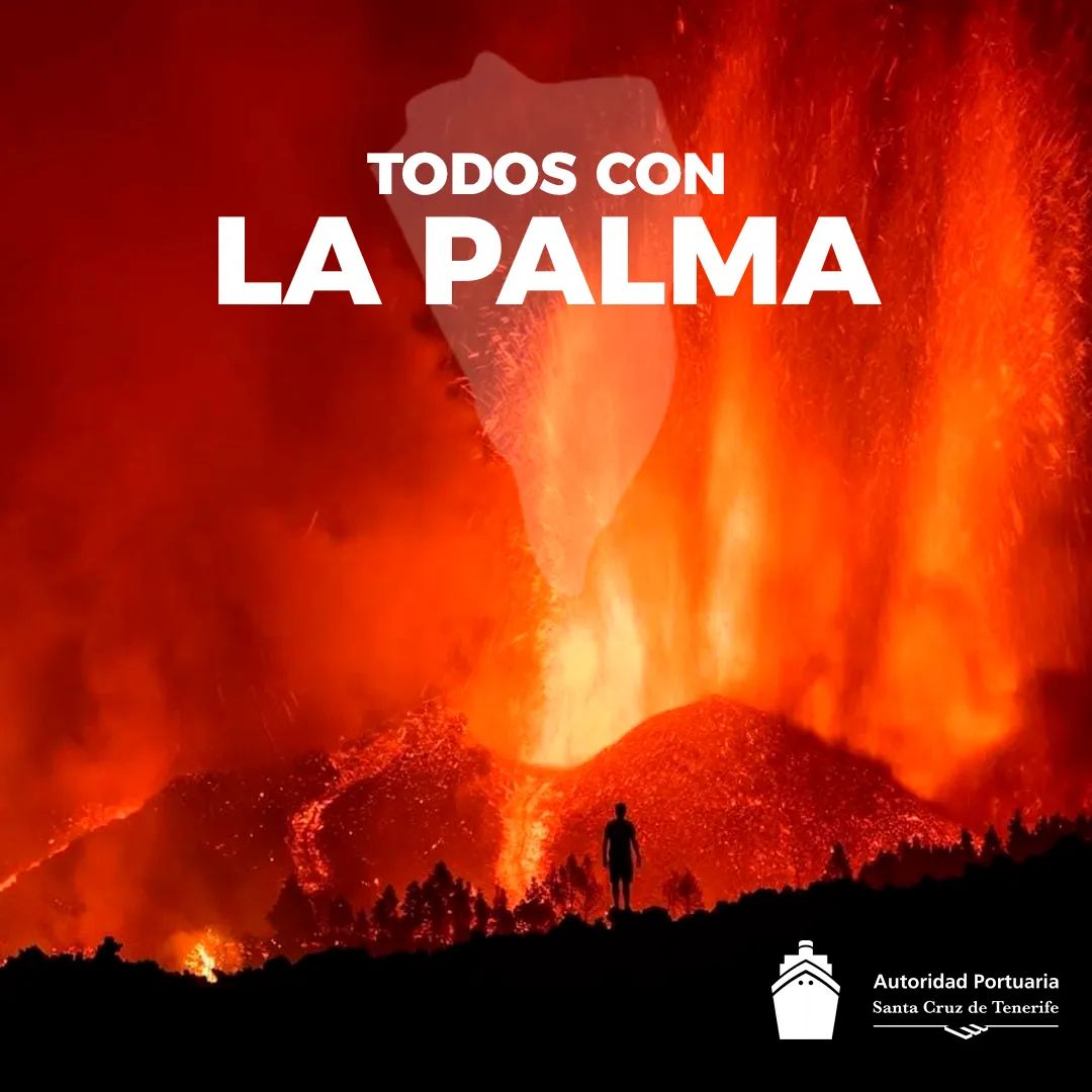 Fuerza y valor para estos momentos complicados. Desde Puertos de Tenerife queremos expresar toda nuestra solidaridad con todas las personas afectadas por la erupción del volcán de La Palma.

📸 de <a href="/abiansangil/">Abián San Gil</a>

#PuertosDeTenerife | #PortsOfTenerife | #LaPalma | #VolcánLaPalma