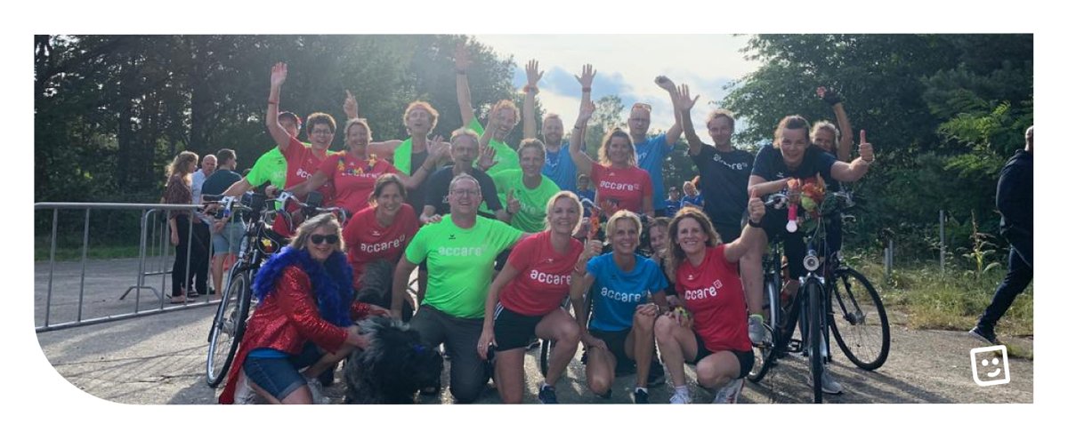 Wat zijn we trots op onze collega's die afgelopen weekend 555 kilometer aflegden in 48 uur om aandacht te vragen en geld op te halen voor psychische aandoeningen. Wat een topprestatie!💪

#Socialrun2021 #meedoeniswinnen #hupteamAccare #inclusie