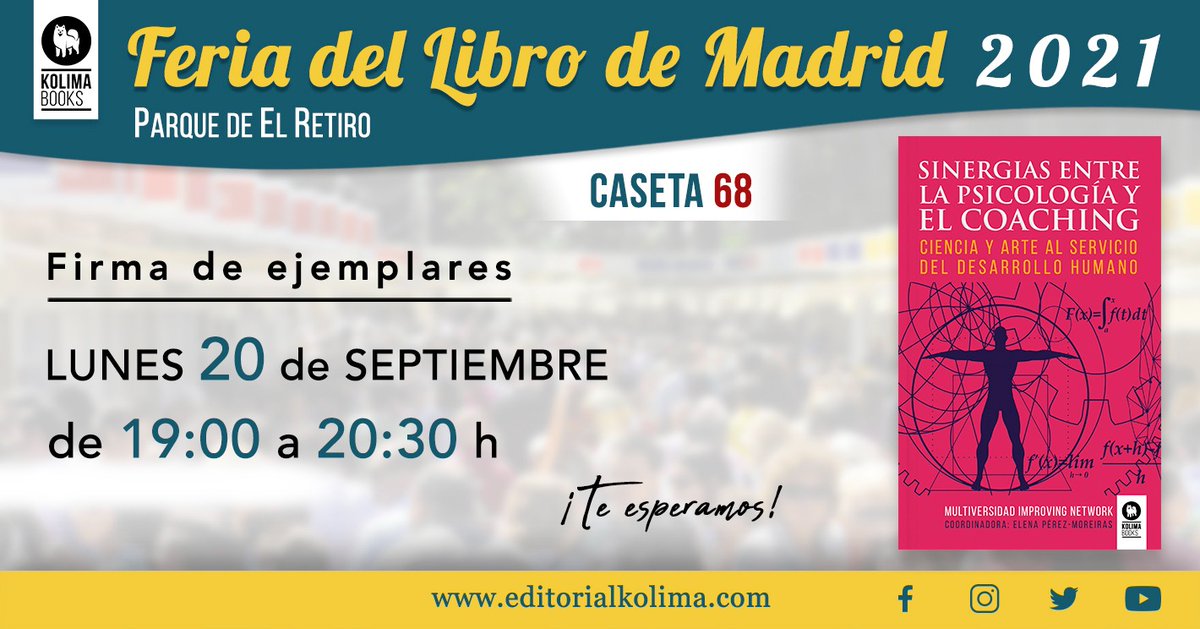 rhimproving's tweet photo. #LibrosMaestros #CrecimientoHumano  #MultiversidadImprovingNetwork #Sinergias #Psicología #Coaching @ElenaPMoreiras @EditorialKolima Te esperamos con los brazos abiertos (y la mascarilla😉) para compartir contigo la #pasión por el #desarrollo y el #bienestar de los seres humanos. https://t.co/vJSabEjHfr