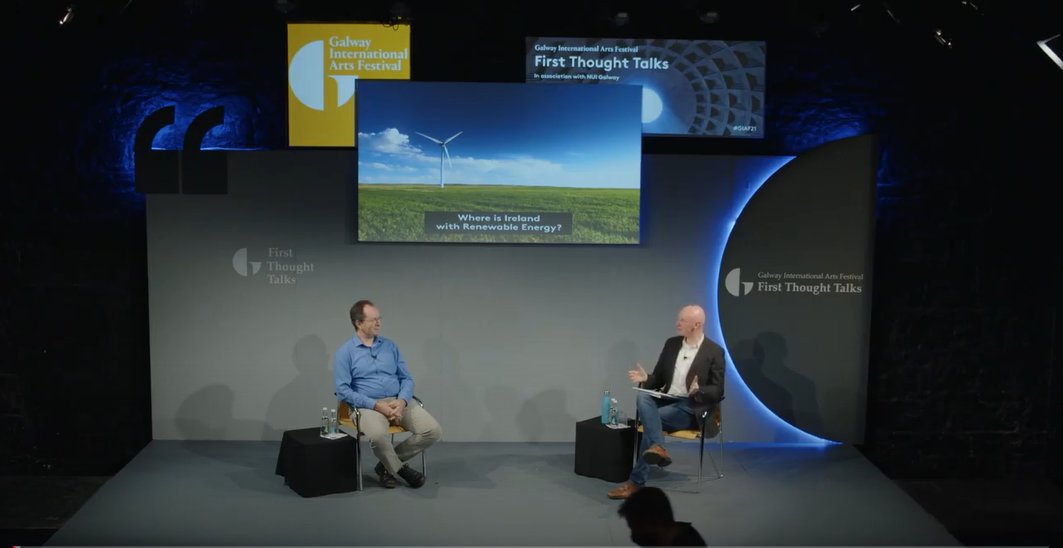 MaREIcentre's tweet image. Where is Ireland with Renewable Energy? 

Watch #MaREI's @BOGallachoir and Rory Monaghan (@IrishEnergyGuy) in conversation at the @GalwayIntArts #FirstThoughtTalk programme

bit.ly/3lCXFeo