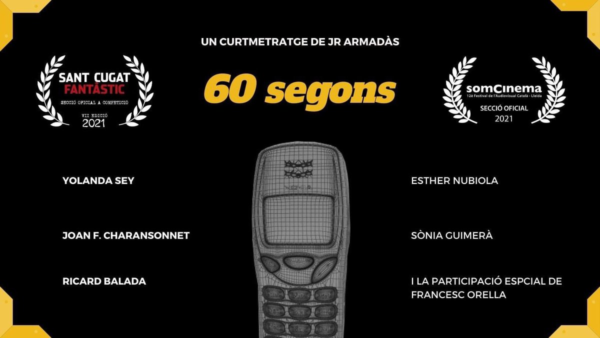 STCFantastic's tweet photo. 💡SABÍEU QUE...
El @jrarmadas, co-director del @STCFantastic, presenta el seu primer curt en solitari, #60Segons amb @sonia_guimera @joanfrankcharan @yolandasey @ricardbalada @eNubiola #FrancescOrella
El 26 de setembre, a les 20 h als @CinemesStCugat
🔗 https://t.co/Zrbb8QwVW8 https://t.co/qoozRcDD8Y