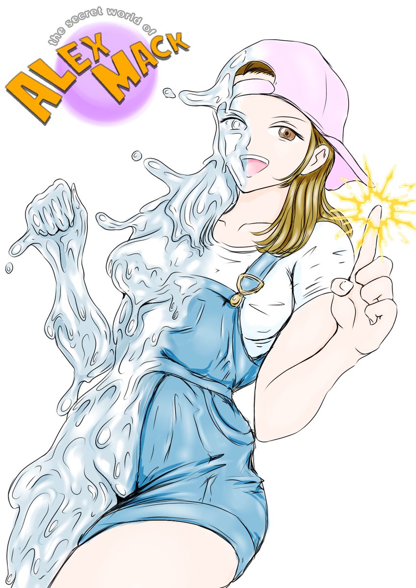 朝描いたアレックスさんを色塗りしたんじゃ 