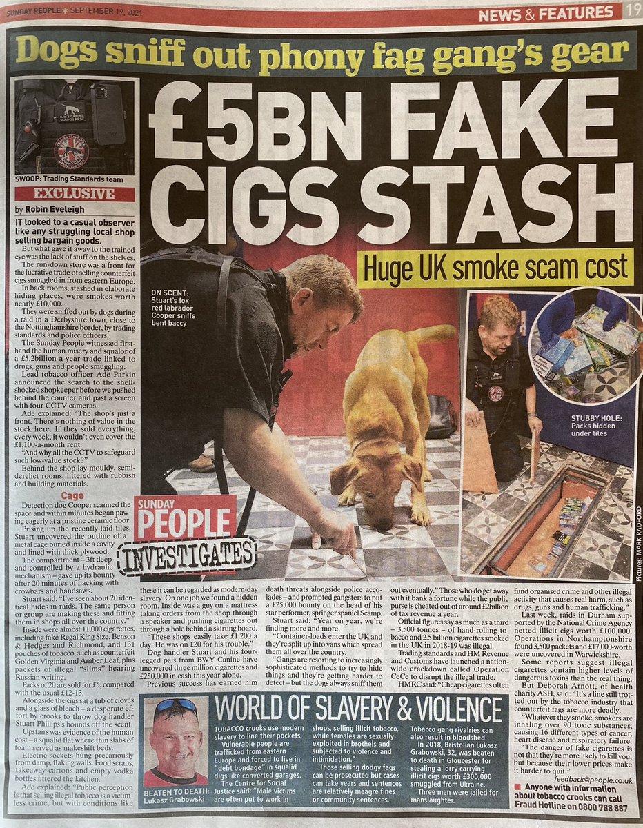 Hook News (@hooknewspress) on Twitter photo Organised crime gangs using modern day slaves to peddle illicit tobacco. Sunday People exclusive. 
Read online:   mirror.co.uk/news/uk-news/m… Organised crime gangs using modern day slaves to peddle illicit tobacco. Sunday People exclusive. 
Read online:   mirror.co.uk/news/uk-news/m…