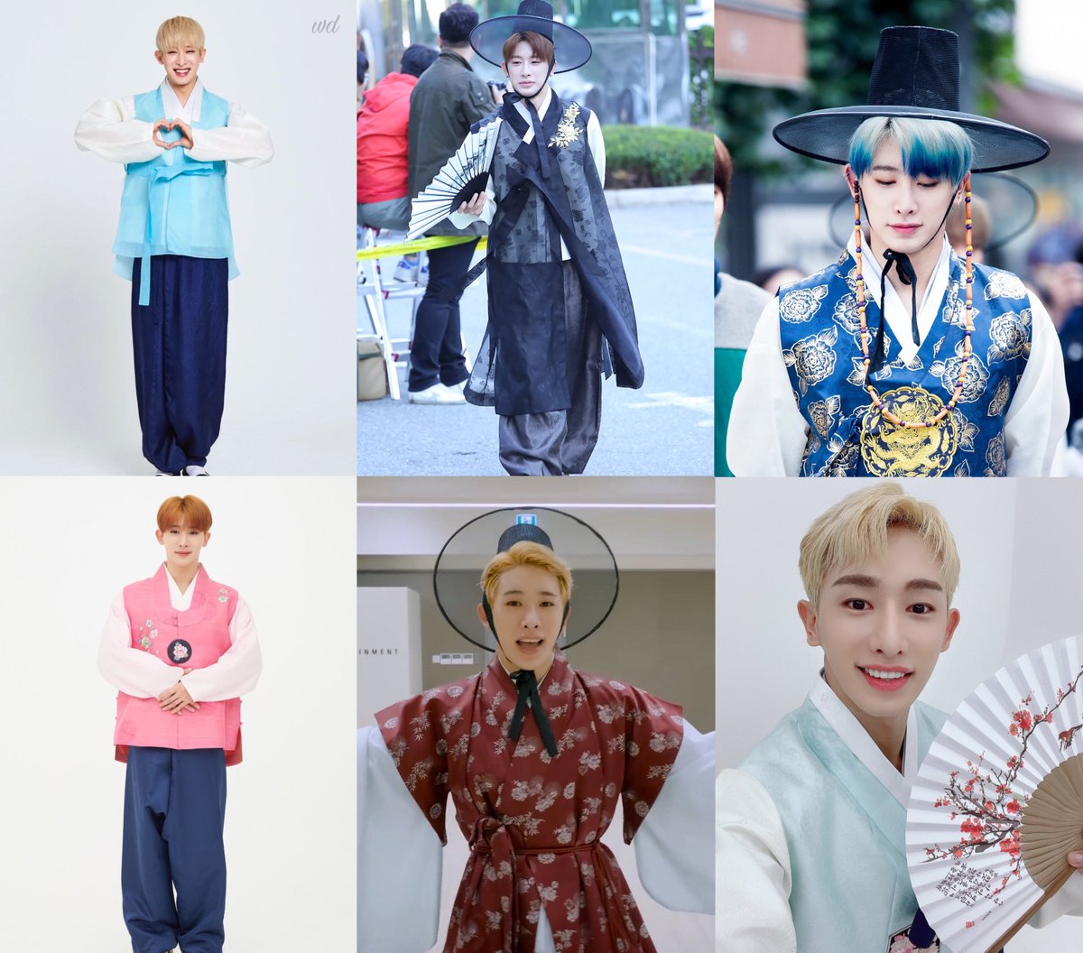 wongust_d's tweet photo. Wonho in hanbok over the years #WONHO #원호 https://t.co/s2i8BarOQb