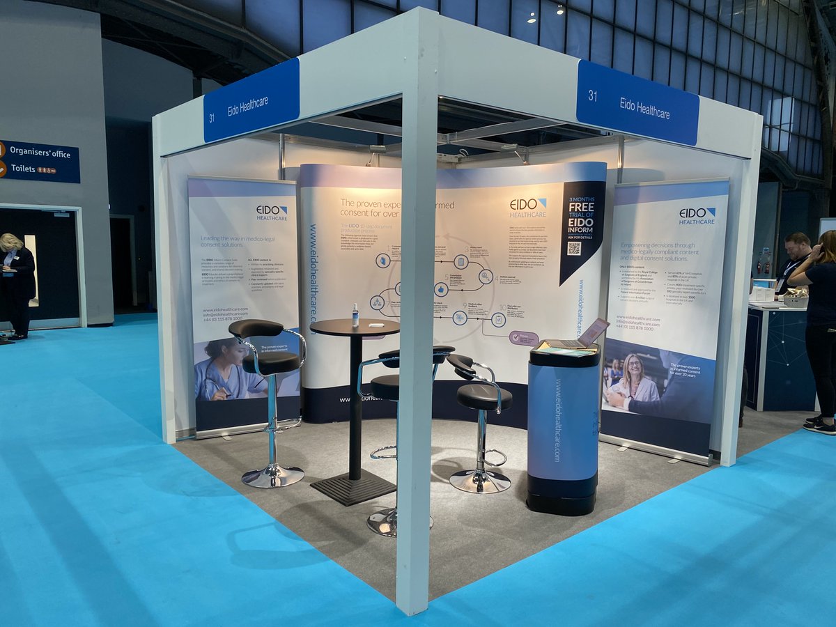 Today and tomorrow EIDO Healthcare will be at the HSJ Patient Safety Congress in Manchester. Come and visit us on stand 31 and find out why we have been experts in informed consent for over 20 years.

#HSJPatientsafety #NHS #informedconsent