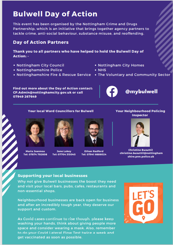 NottmCityPBP's tweet photo. Live in Bulwell? Come and have a chat about the things that matter to you. Bulwell Day of Action, Bulwell Market. Drop-in 9am - 12pm
@MyBulwell @NCGPANottm @MyNottingham https://t.co/1gSgNfR1Sq