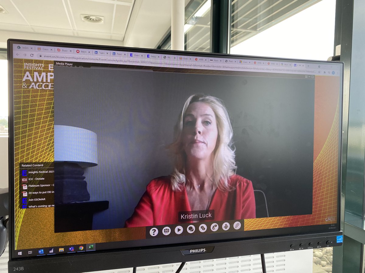 Happy to see <a href="/ESOMAR/">ESOMAR</a> #InsightsFestival21 kick-off today by <a href="/Finn01/">Finn</a> and @kristinluck 3 days of inspiration from the insights community