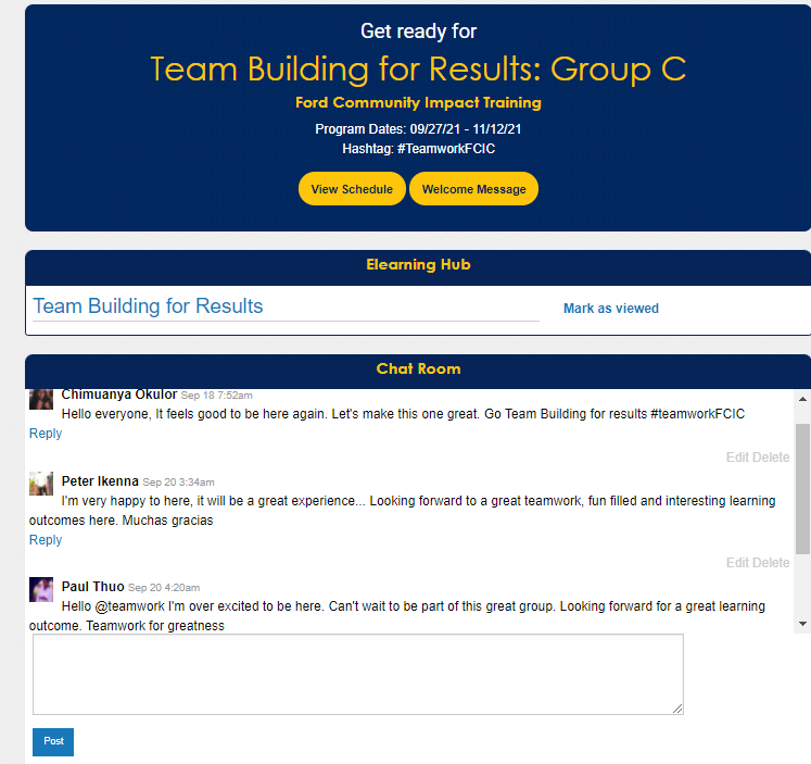 AmyonEducation's tweet photo. We @WDavidson_Inst are excited to launch our new Team Building for Results program today with support from the @FordFund. Nearly 100 learners from 8 countries &amp; territories and 12 mentors are joining us online for the next 2 months. #TeamworkFCIC https://t.co/379K8UEbYV