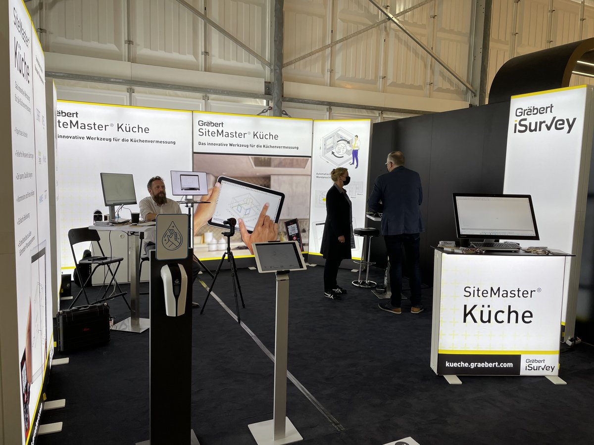 graebertcad's tweet image. Graebert is back to trade fairs! Meet #SiteMaster Kitchen team at #area30 booth A63 in Löhne, Germany  - Work paperless and digital for kitchen measurement: #cad on #mobile and #tablets connected with #laser distance meters - isurvey.graebert.com/en/sitemaster/…