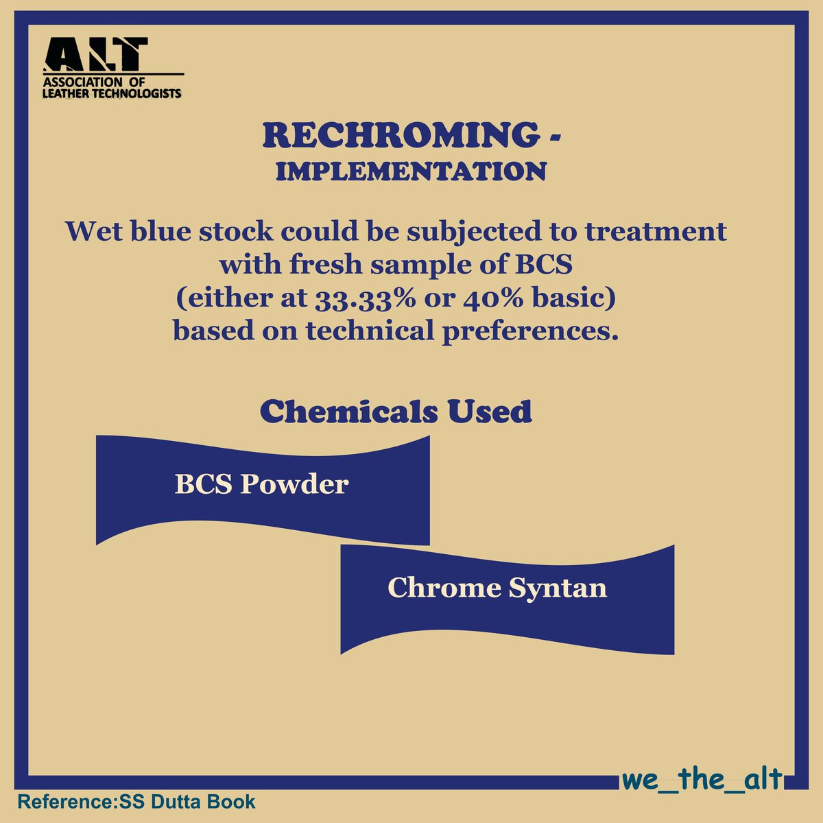 we_the_alt's tweet photo. The preparatory step in the tannery to bring the entire wetblue stock to comparable state of physico- chemical condition and uniformly charged across the thickness and area.
#rechroming
#leathermanufacture
#leathertechnologists
#clri
#wethealt
#scroscianz https://t.co/pyF2gUdxnN