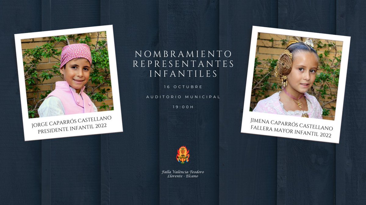 fallaelcano's tweet image. ✨ NOMENAMENT REPRESENTANTS INFANTILS 2022 ✨ 

#SomElcano | #Falles22 | #JuntsFemFalla